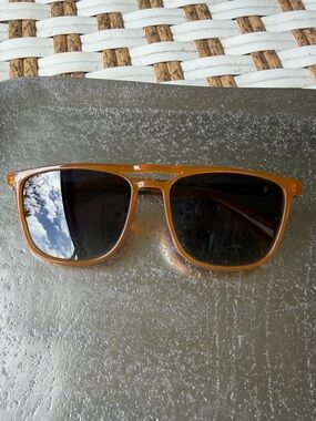 WMP Classic Amber Square Sunglasses - Dark Lenses